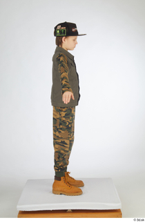  Novel beige workers shoes camo jacket camo trousers caps  hats casual dressed standing whole body 0015.jpg